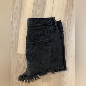 Black Jean Shorts